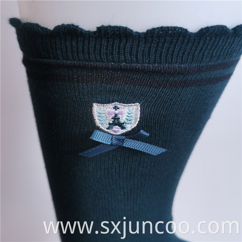 Plain Knitted Spandex Nylon Women S Stretch Crew Socks